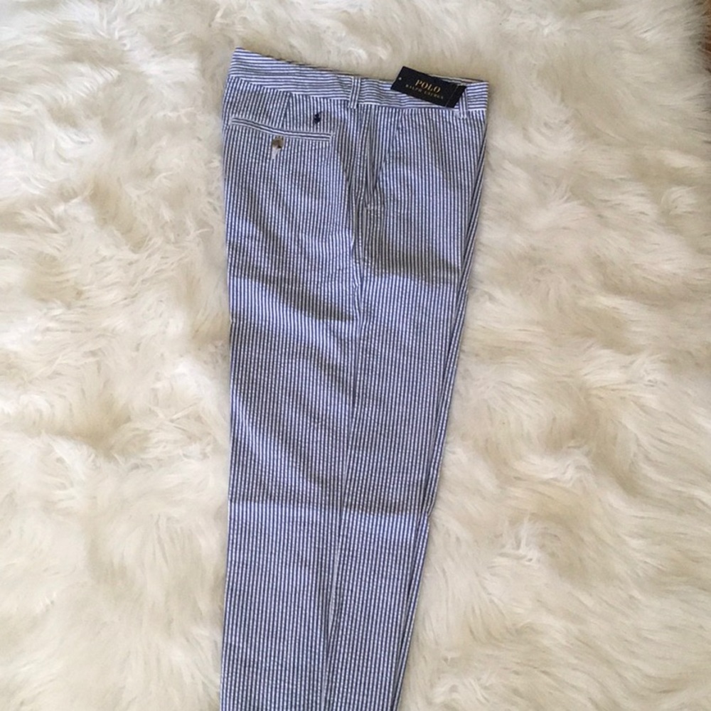 BNWT BOYS SEERSUCKER PANTS RALPH LAUREN POLO